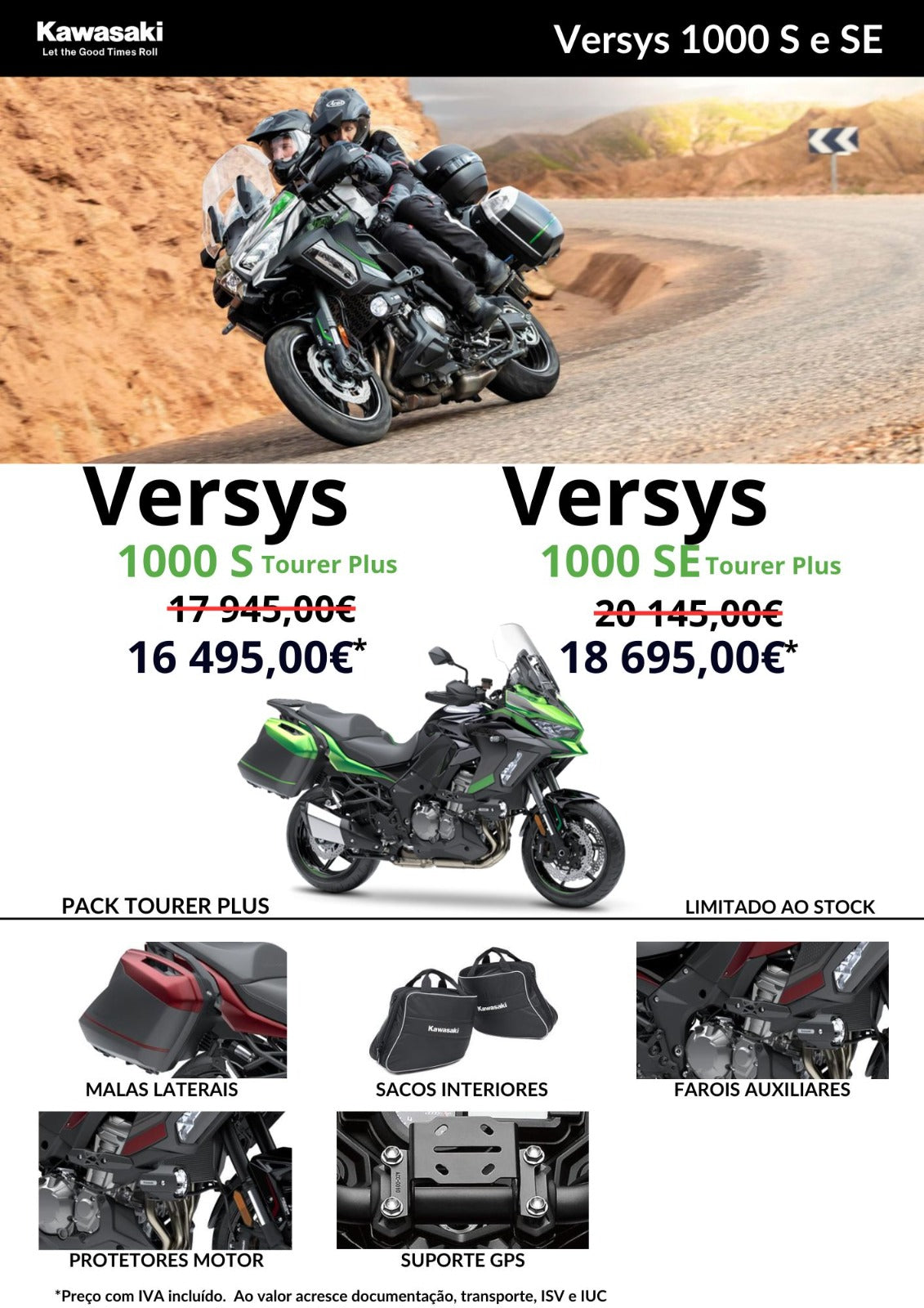 KAWASAKI Versys 1000 SE (Suspensão Electrónica)