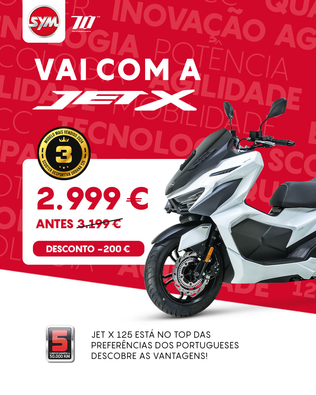 SYM JET X 125 ABS/TCS