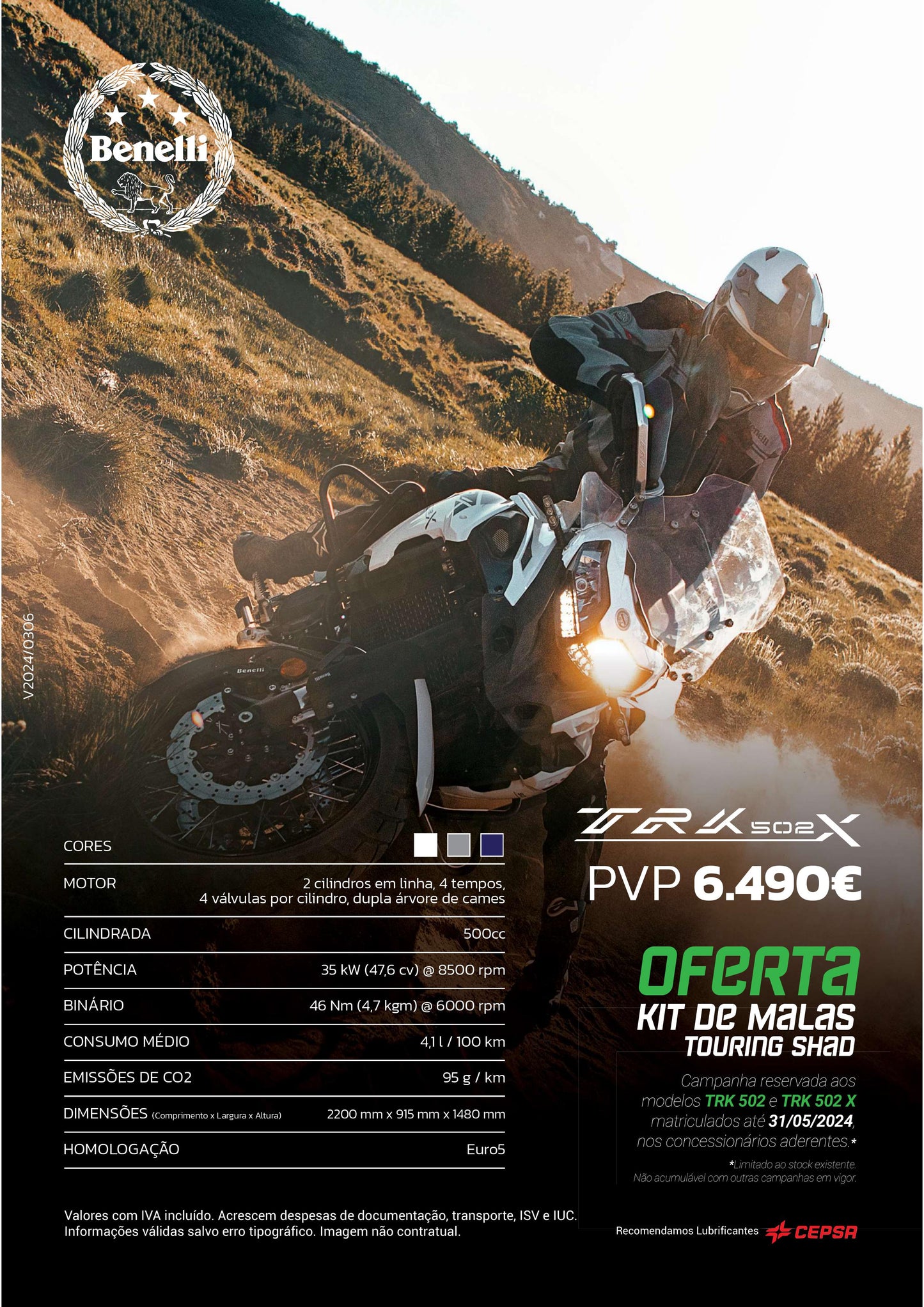 Promoção de Benelli TRK 502 X